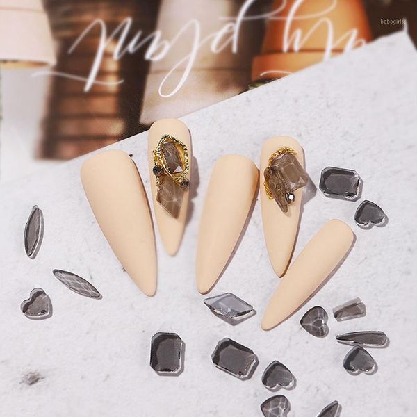 

50pcs nail rhinestones crystals flatback glass stones decor 3d decorations for diy manicure gem jewelry art tools1, Silver;gold