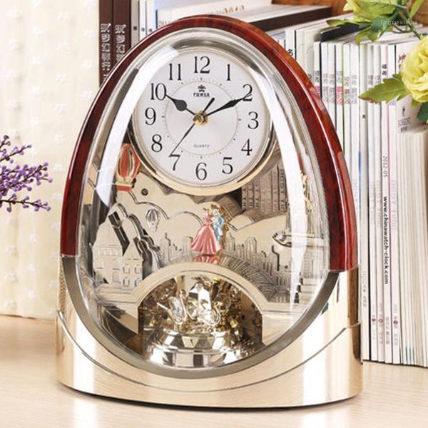 

desk & table clocks retro nostalgic music hourly chiming clock creative mute bedroom living room office bar deskquartz1