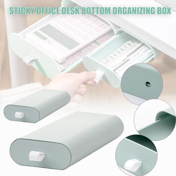 

storage drawers 2 pack under desk drawer organizer set for office school home self-stick and expandable zpt5