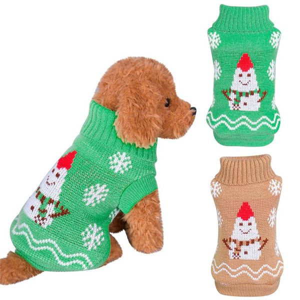 

dog apparel pet cat warm turtleneck christmas sweater costume for small and large coat animale autumn winter @5