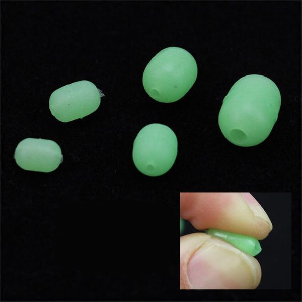 

fishing accessories 200pcs soft glow rubber float bead oval carp vertical luminous terminal tackle 3.7*5.2/4.7*6.2/5.5*7.2/6.4*8.3/7.0*10mm