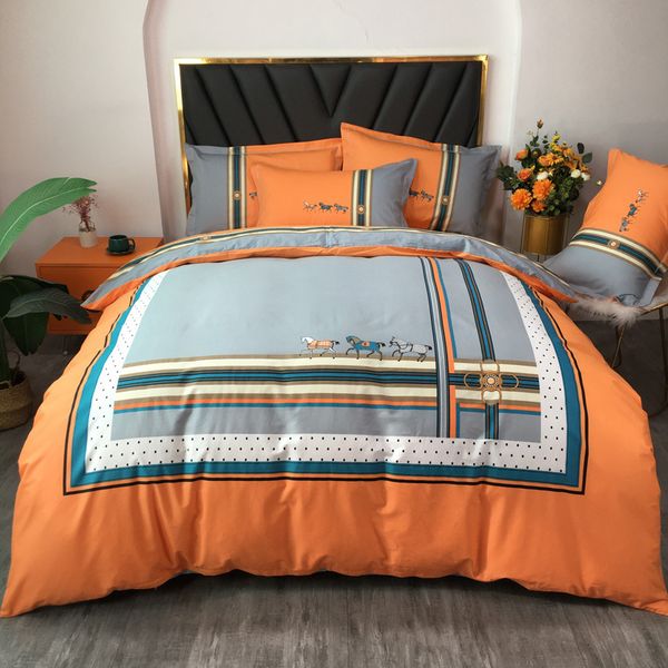 

2021 all 13372 printing four piece set of pure cotton bedding fitted sheet