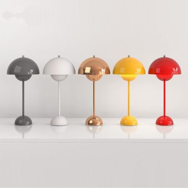 

table lamps modern bedroom lamp verner panton flowerpot lacquered light e27 reading desk for home decor lighting luminaire