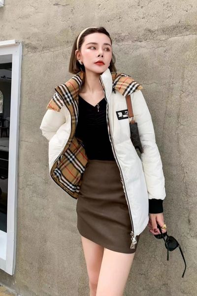 

women's down winter jacket parka coat outdoor leisure ski down jacket thick warm hooded two-sided jacket 3 colors quality, Black