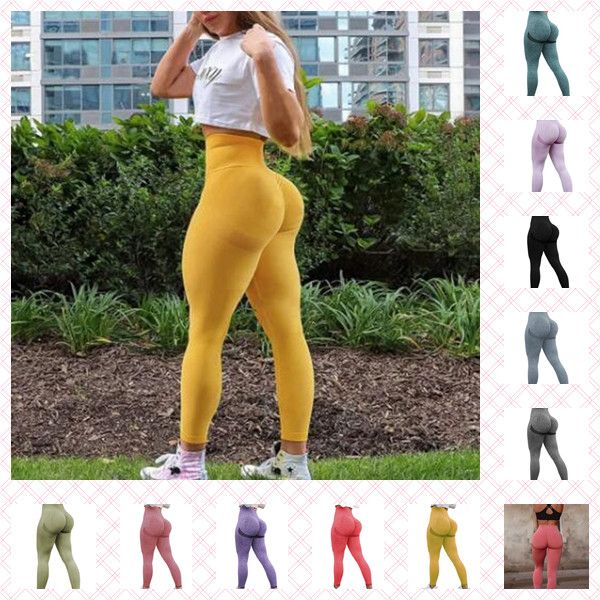 

yoga outfit pants scrunch butt lifting workout leggings sport tights women seamless booty legging gym sportswear fitness clothing, White;red