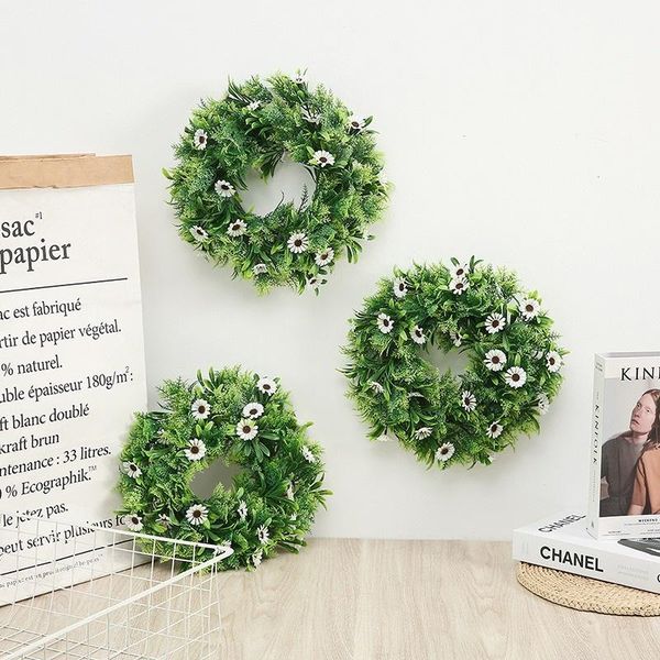 

decorative flowers & wreaths 30cm wide, artificial green plants, daisy garland, home decoration, shopping mall pendant, wedding background,