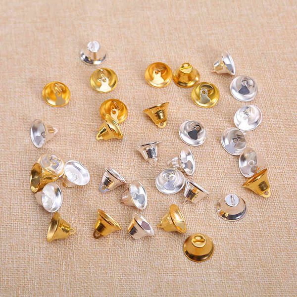 

gold crown ornament 2.1cm gold small wind bell diy decoration accessories christmas tree pendant