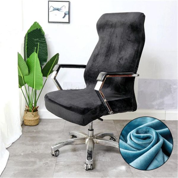 

gaming office stretch chair covers silver fluff anti-dirty computer seat cover removable chairs slipcovers for home