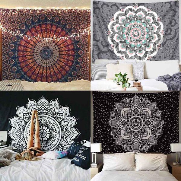 

tapestries india mandala tapestry wall hanging decor cloth hippie night moon beach carpet