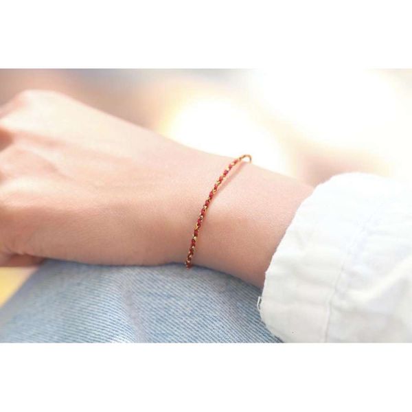 

[the past. ]small control small hand colorful thread pure handmade red rope bracelet anklet, Red;blue