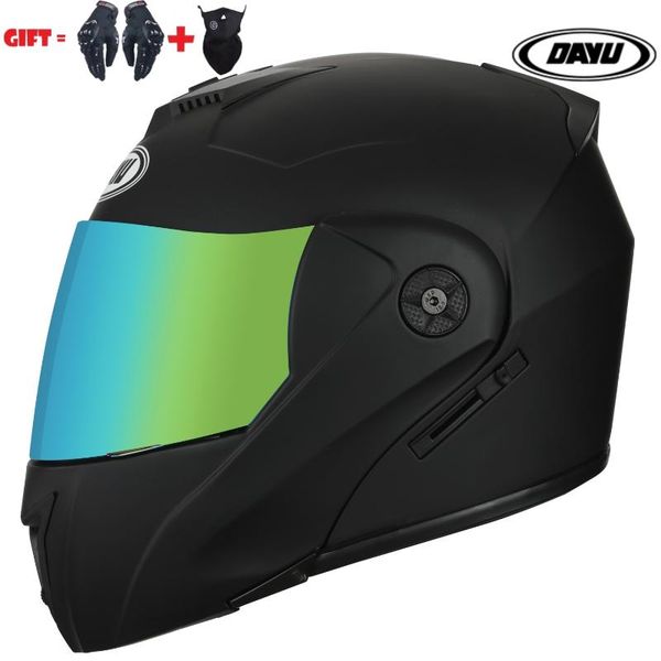 

flip up motorcycle helmet face full motorbike modular dual lens 2 sun visors for man motocross adults helmets