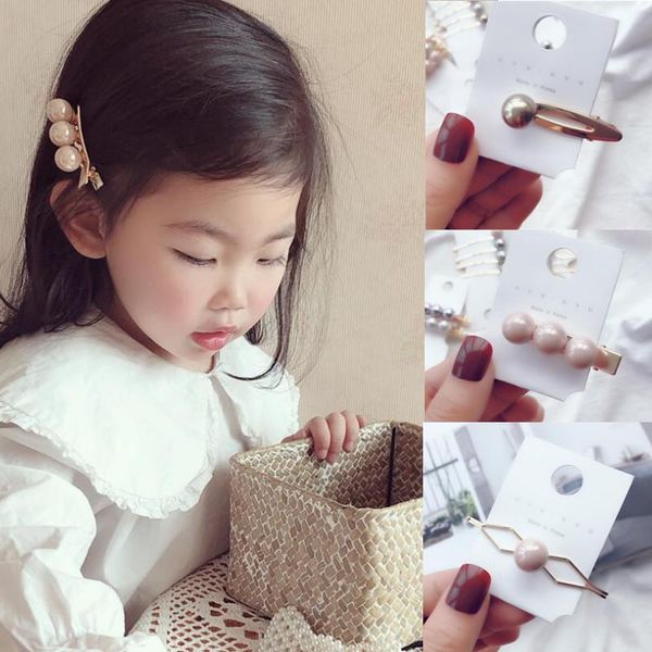 

hair accessories exquisite princess hairpins 2pcs/set pearl clips for girls kids women child, Slivery;white