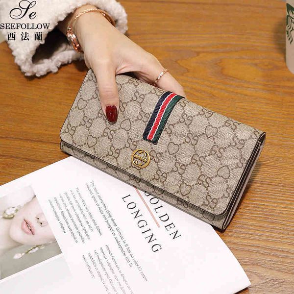 

wallet mobile , card and bag all in one women 2021 multi-purpose simple long large capacity 55, Red;black