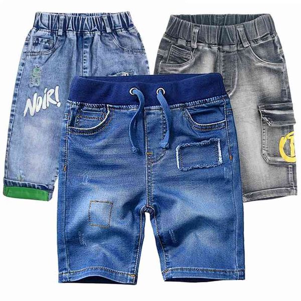 

1-12t summer kids shorts boys denim trousers jeans cropped pants boy short pants baby clothing children clothes 210915, Blue