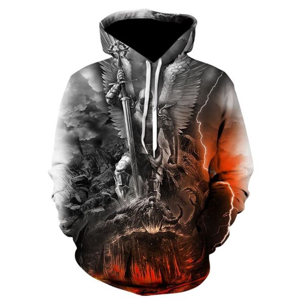 

men's hoodies & sweatshirts novelty men/women colorful mushroom printed pocket fashion coats 3d pullover casual streetwear female jacke, Black