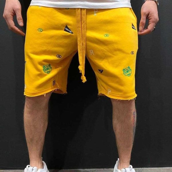 

men's shorts 2021 printed running sports loose fashion five-point basketball pants short fitness street men, White;black