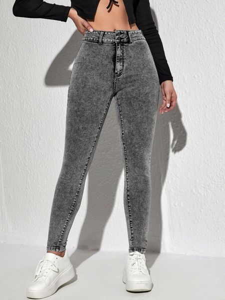 

high stretch skinny jeans q2g2#, Blue
