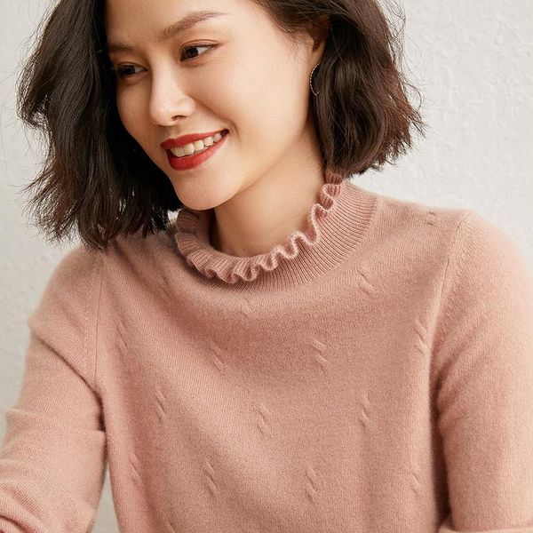 

100% cashmere half turtleneck women sweaters and pullovers winter female soft warm long sleeve jumper ladies basic knitted women's, White;black