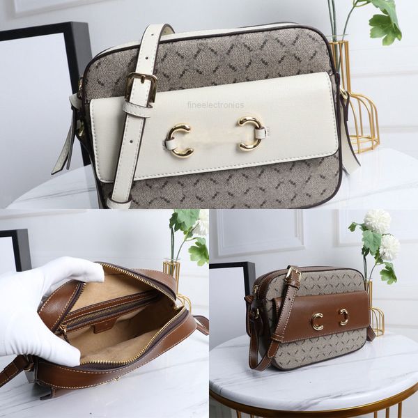 

designer women horsebit handbags fashion classic style italy shoulder bags epilogue leather clutch bag crossbody office message bags brown