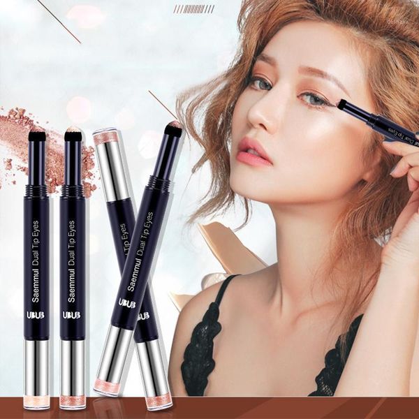 

pencils eye shadow waterproof double-color make up shimmer eyeshadow1