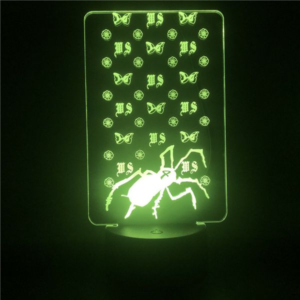 

3d night light led nightlight phantom team hunter x spider hisoka curarpikt con and killua desk lamp bedroom decor for anime fans