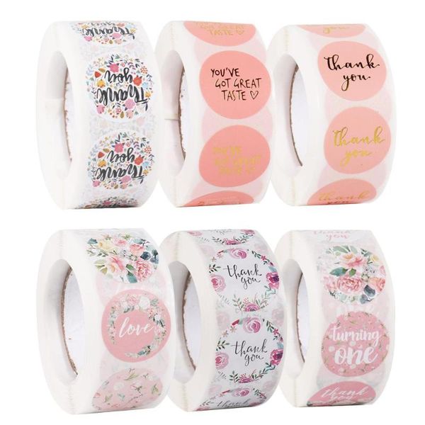 

gift wrap sealing stickers 500pcs thank you love design diary scrapbooking festival birthday party decorations labels