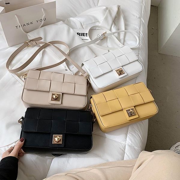 

shoulder bags vintage square armpit bag 2021 fashion pu leather women's designer handbag travel chain messenger