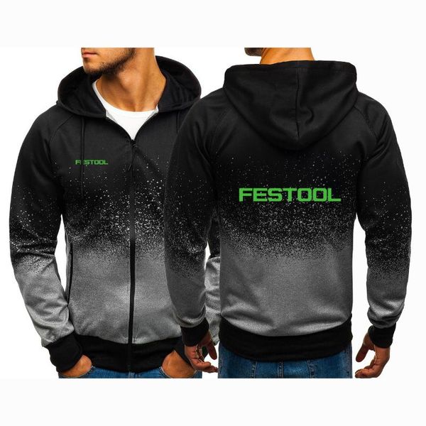 

men's hoodies & sweatshirts 2021 festool sport spring autumn men' print zipper comfortable jackets man casual gradient color coats, Black