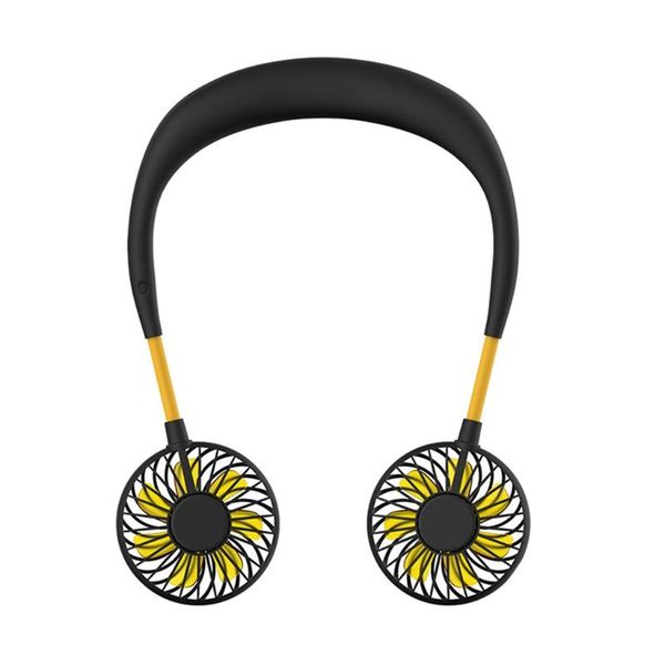 

electric fans sports portable hanging neck fan mini air cooler usb rechargeable small personal m2ee