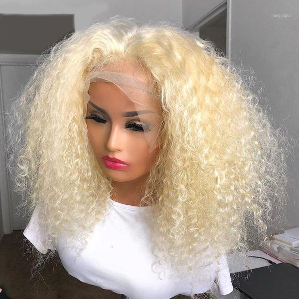 

human hair wigs 613 blonde t part lace water wave brazilian remy transparent with baby for black women1, Black;brown