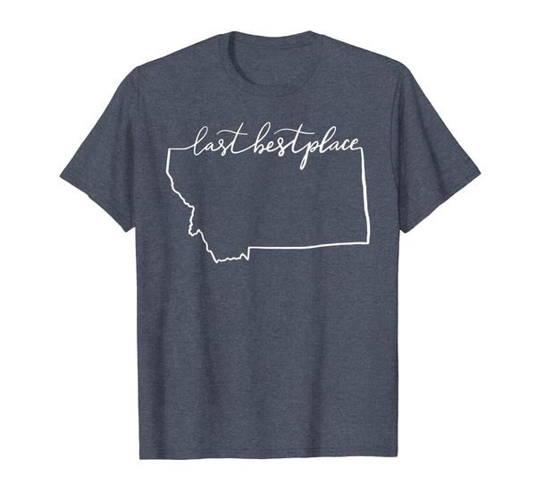 

last place montana t-shirt state, White;black