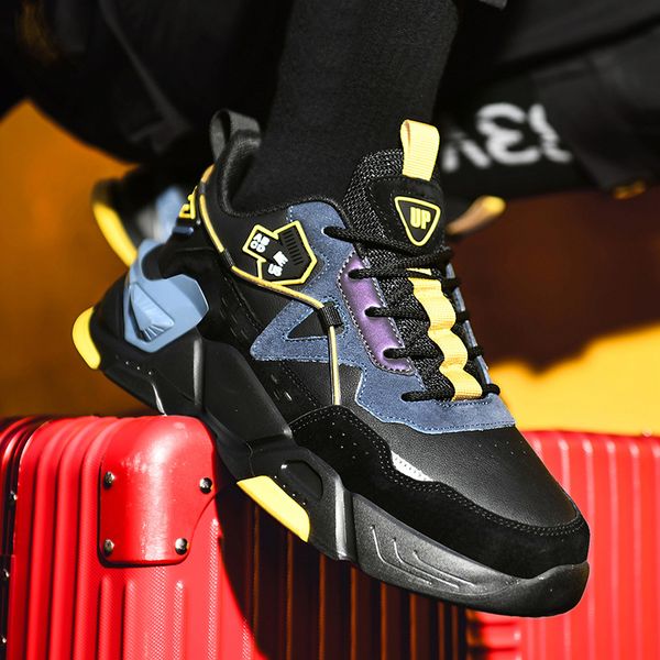 

2021 new mens fashion lace-up shoes breathable casual shoes comfortable light shoes outdoor non-slip shock absorption shoes3944