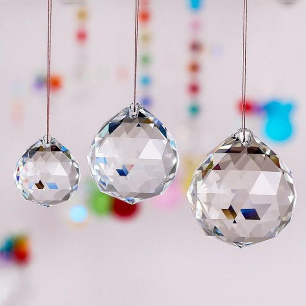 

interior decorations clear crystal lamp ball prism feng shui rainbow sun catcher home wedding parts gadget car decoration accessories