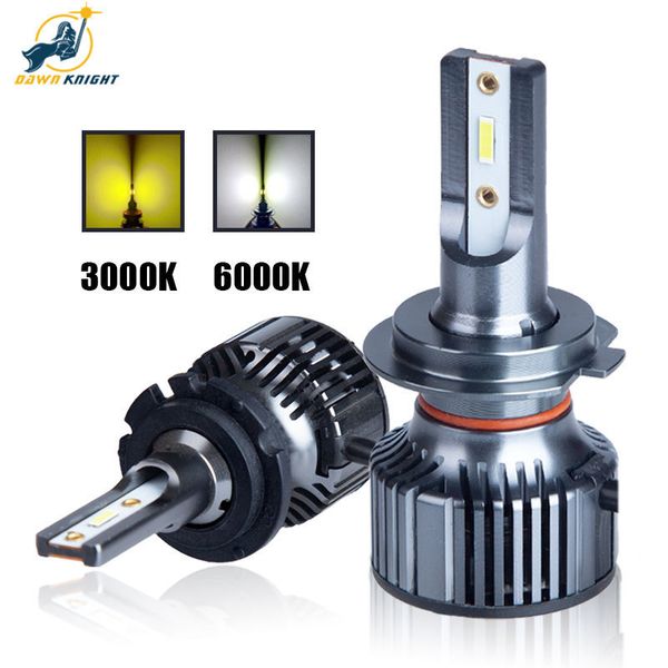 

dawnknight f31 h4 h7 car headlight h1 h11 9005 hb3 9006 hb4 9012 d2s d2r csp 3000k fog lamp 6000k 12v led bulb 2pcs