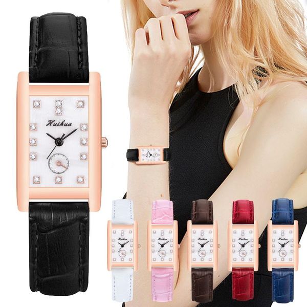 

wristwatches quartz watches for women female leather strap fashion bracelet wrist watch casual orologio donna lusso ladies clock, Slivery;brown