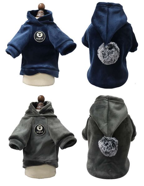 

the dog clothes summer and autumn pet cotton fleece bipedal with ball warm hat dog clothes