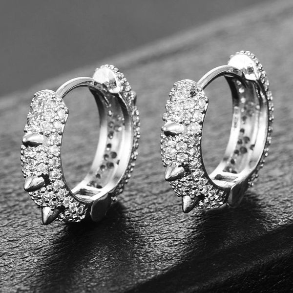 

hoop & huggie blachette cute punk shiny jewelry mace shape earrings for women bridal wedding girl daily super ladies gift, Golden;silver