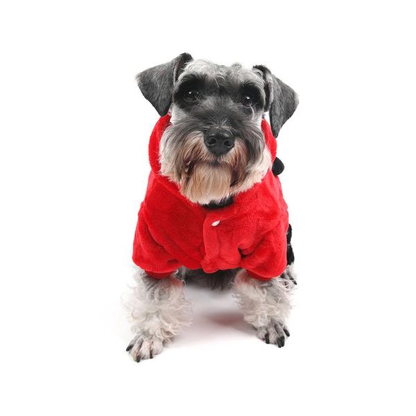 

dog winter warm clothes cute plush coat hoodies for pet costume apparel