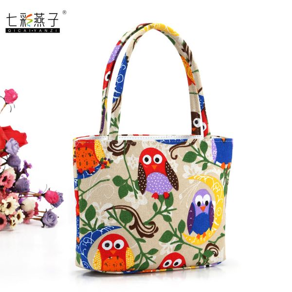 

cosmetic bag canvas make-up fancy print handbag hand