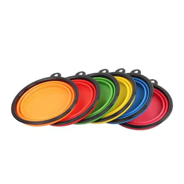 

cat bowls & feeders 10pcs pet food dish portable silicone foldable travel dog bowl collapsible water feeding products
