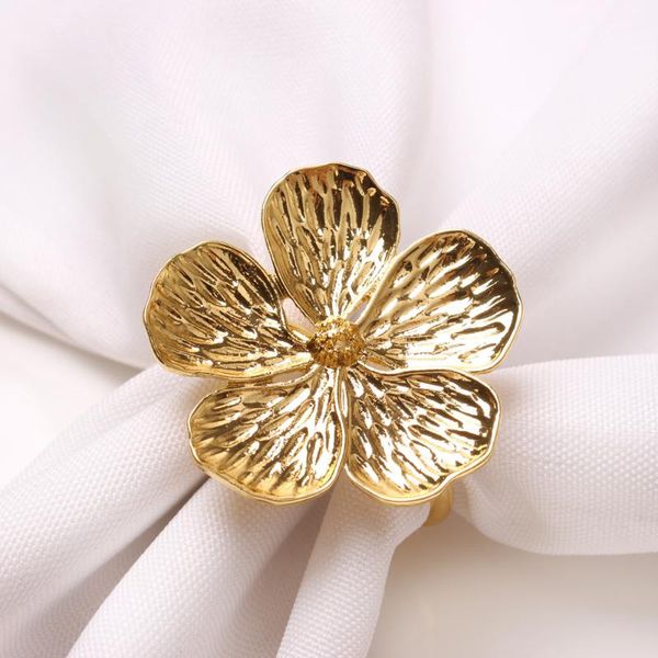 

napkin rings 4pcs/lot wedding simple plum 5 petals lucky flower ring