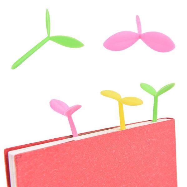 

bookmark 1pcs silicone sprout book mark paper reading office home accessories gift color random