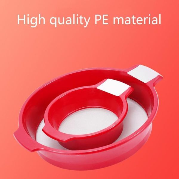 

hand-held flour sieve powder icing sugar screen plastic scraper mesh steel tools baking f t4a7 & pastry