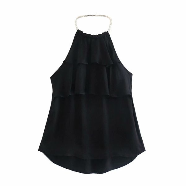

sweet women o neck a-line blouse summer fashion ladies high street casual vest female solid color short 210515, White