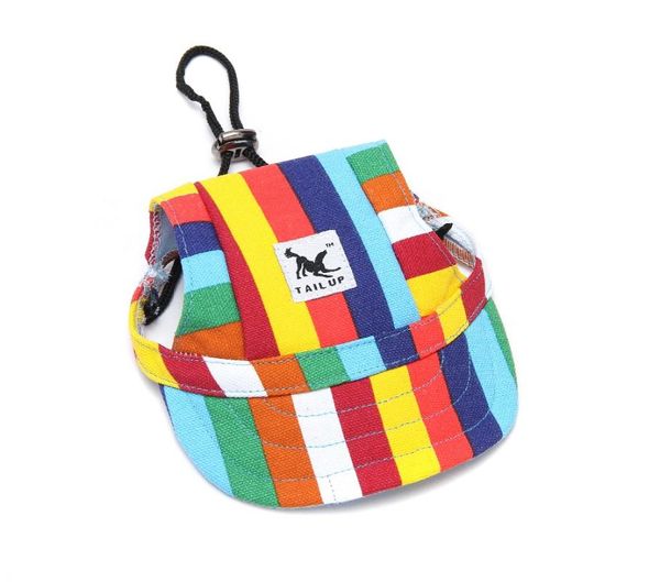 

dog apparel tailup pet sun hat with ear holes summer canvas baseball cap for small birthday outdoor hiking products 11colors