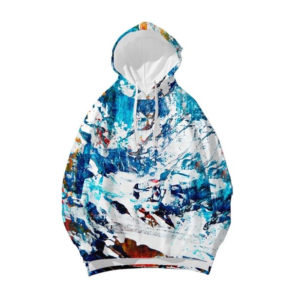 

2021 fall women's new digital printing tie dyed hoodie floral long sleeve fleece, Black