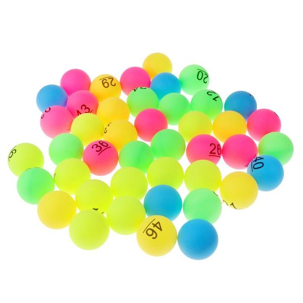 

magideal 50 pieces assorted color pp material table tennis balls 40mm number 1 -