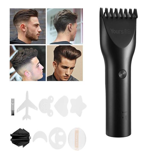 

hair clippers r type razor trimmer usb electric clipper shaving machine with 6 styling accessories men's cordless power tool