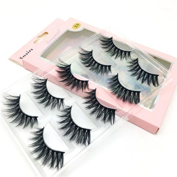 

100pairs mink fake eyelashes long lasting lashes natural dramatic volume extension thick 3d false1