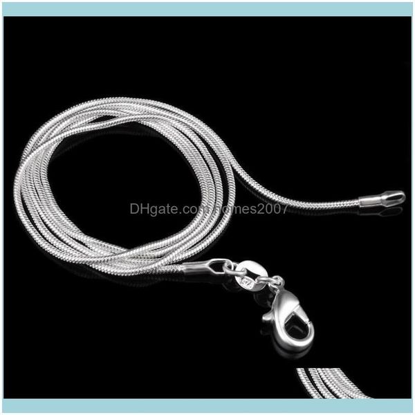 

necklaces & pendants jewelryselling 1mm snake bone chain sier color necklace for women men statement jewelry chokers fashion neckalce chains, Silver